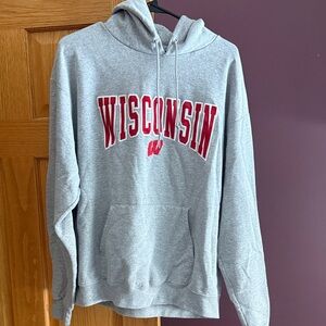 Champion Gray Wisconsin Hoodie